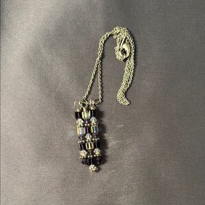 Elegant Silver and Purple Necklace